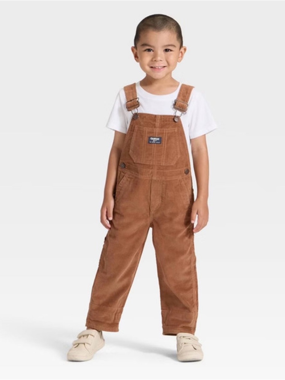 Oshkosh Kids Tan Corduroy Overalls with Bib Pocket